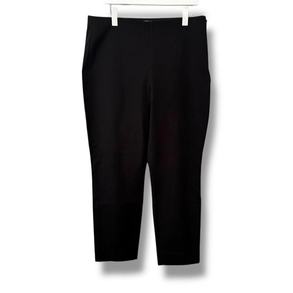 Everlane Black Cotton Stretch Knit Side Zip Straight Slim Fit Work Pants 16